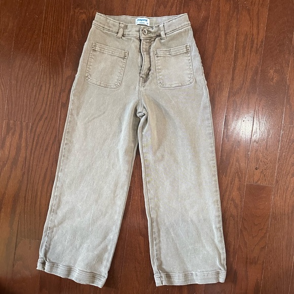 MAYORAL wide leg soft gray and wide leg ADJUSTAB WAIST PANTS size 8 - Picture 1 of 8
